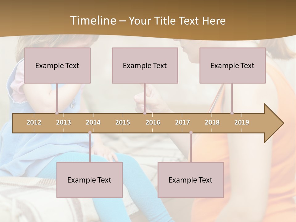 A Woman Sitting On A Bed Talking To A Little Girl PowerPoint Template
