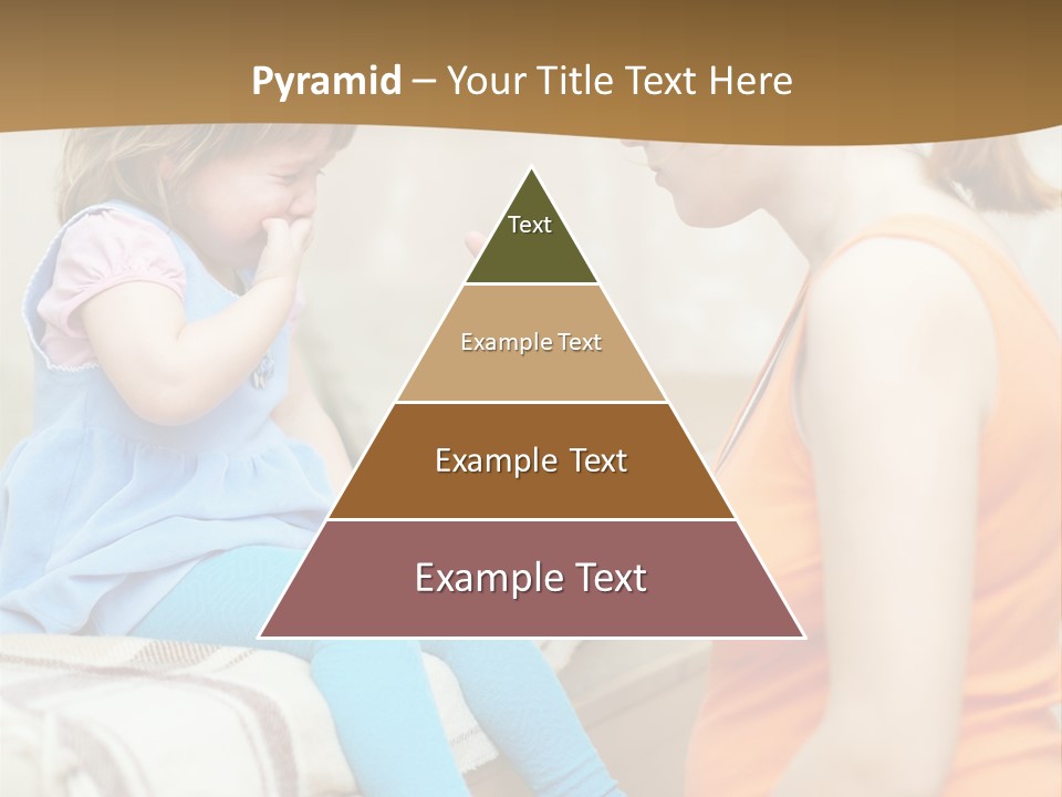 A Woman Sitting On A Bed Talking To A Little Girl PowerPoint Template