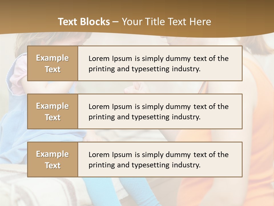 A Woman Sitting On A Bed Talking To A Little Girl PowerPoint Template