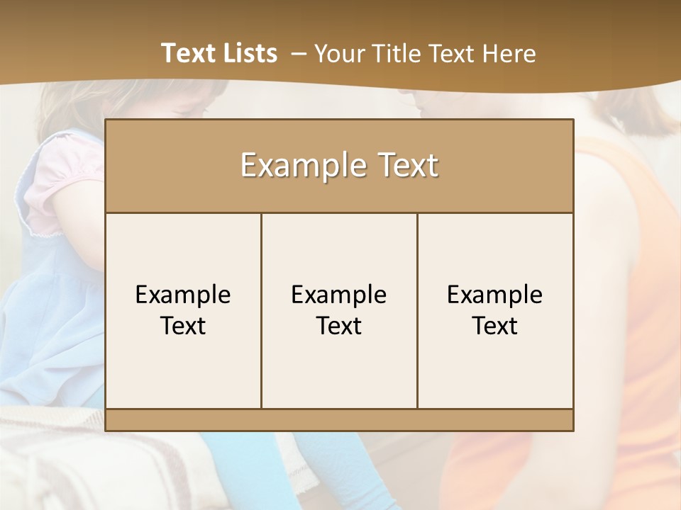 A Woman Sitting On A Bed Talking To A Little Girl PowerPoint Template