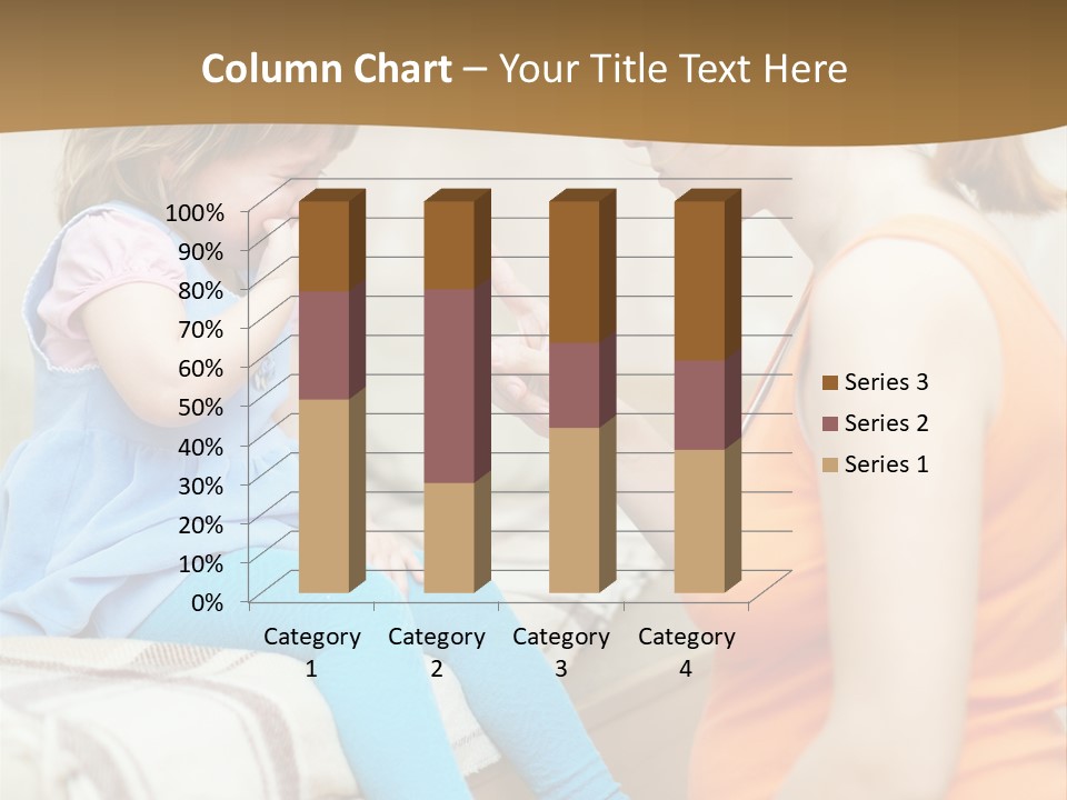 A Woman Sitting On A Bed Talking To A Little Girl PowerPoint Template