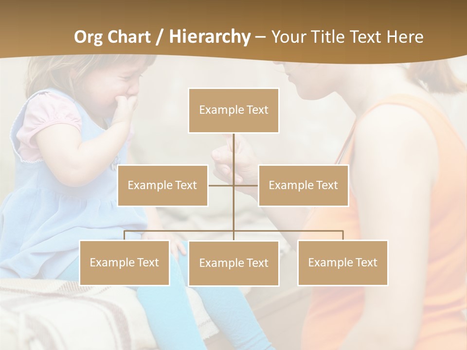 A Woman Sitting On A Bed Talking To A Little Girl PowerPoint Template