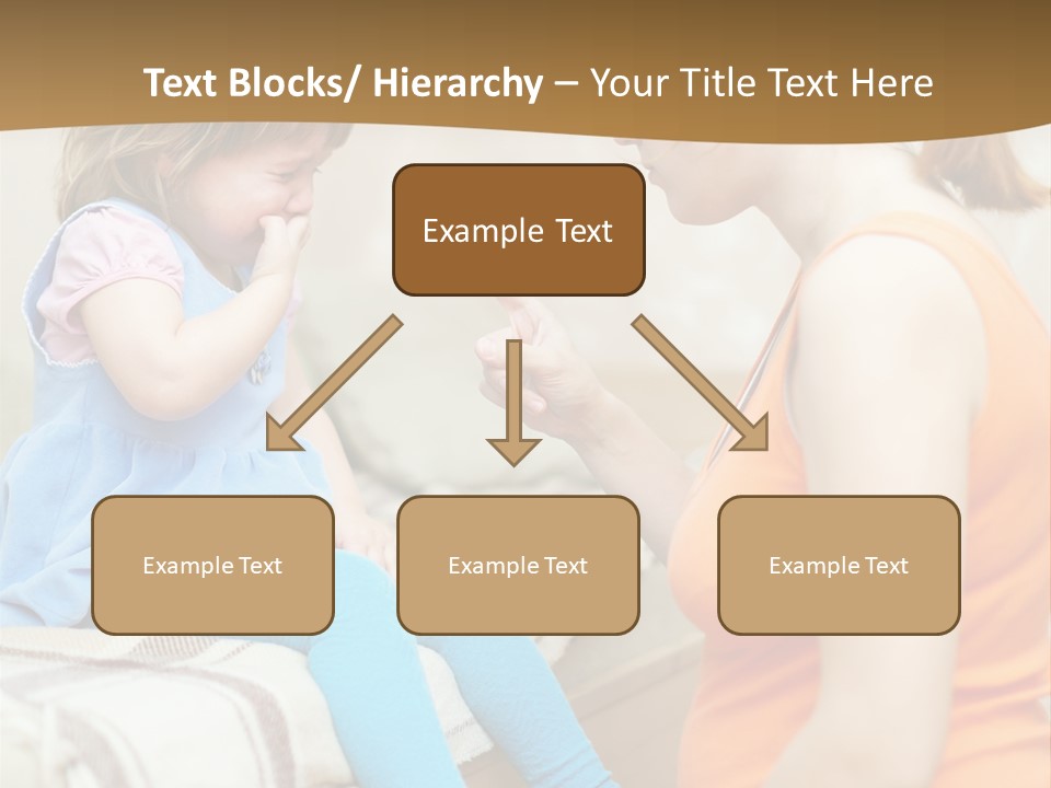 A Woman Sitting On A Bed Talking To A Little Girl PowerPoint Template