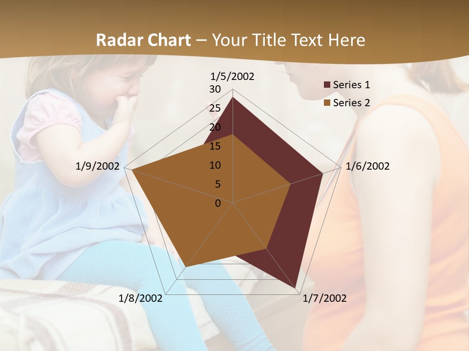 A Woman Sitting On A Bed Talking To A Little Girl PowerPoint Template