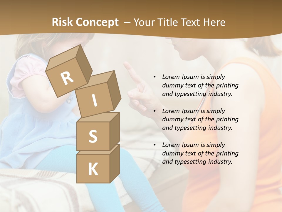 A Woman Sitting On A Bed Talking To A Little Girl PowerPoint Template