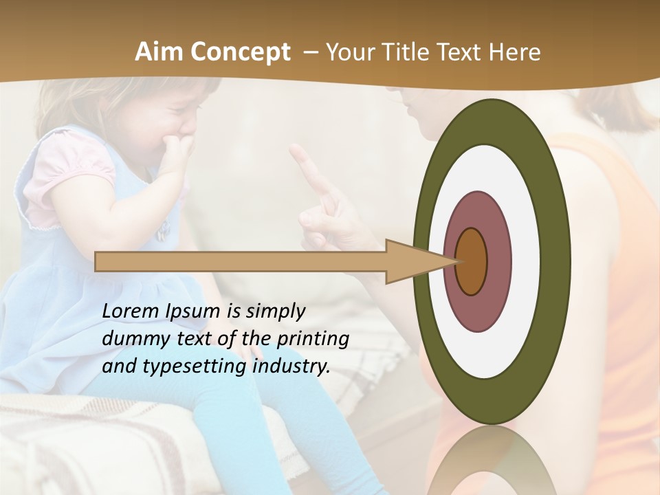 A Woman Sitting On A Bed Talking To A Little Girl PowerPoint Template