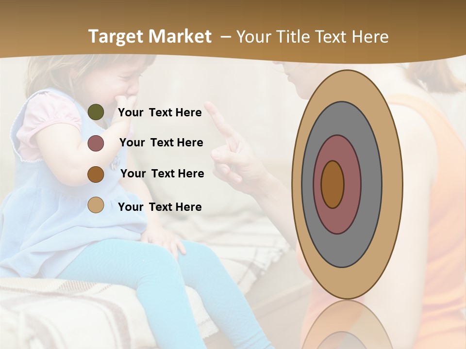 A Woman Sitting On A Bed Talking To A Little Girl PowerPoint Template