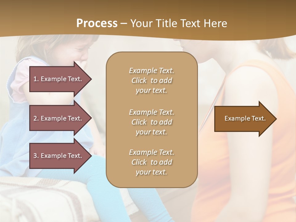 A Woman Sitting On A Bed Talking To A Little Girl PowerPoint Template