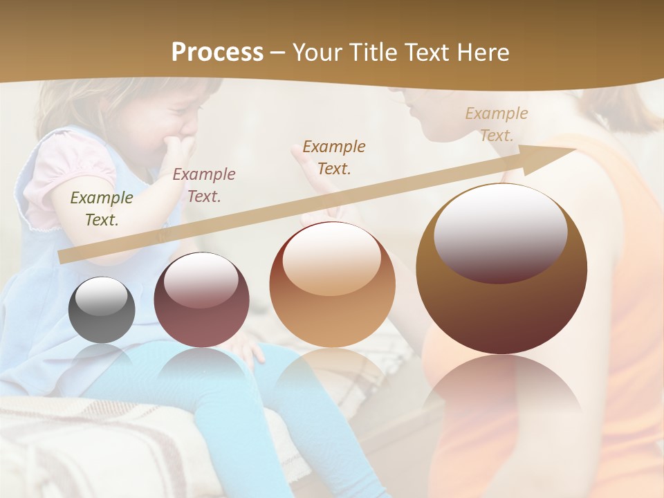 A Woman Sitting On A Bed Talking To A Little Girl PowerPoint Template