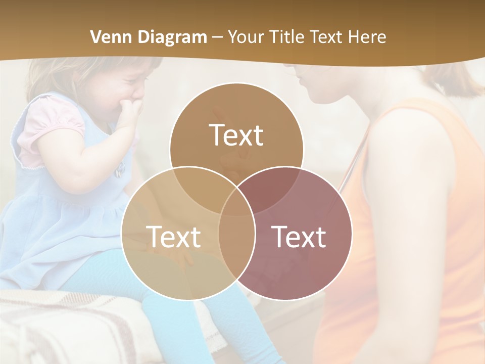 A Woman Sitting On A Bed Talking To A Little Girl PowerPoint Template