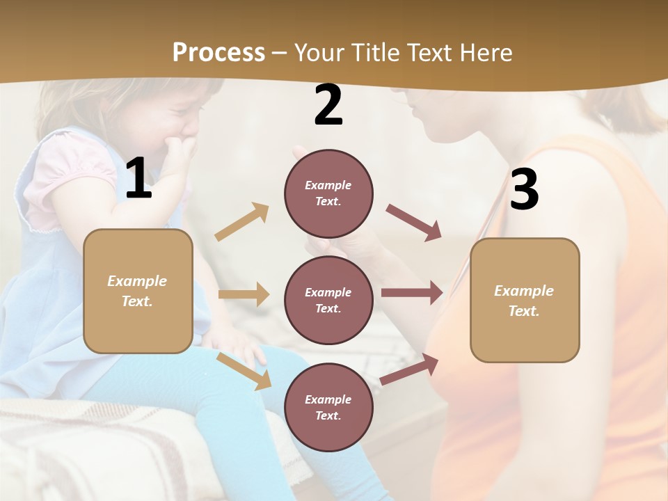 A Woman Sitting On A Bed Talking To A Little Girl PowerPoint Template