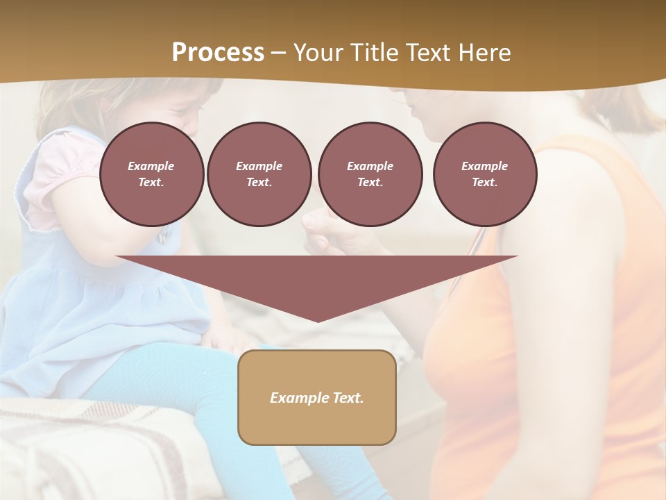 A Woman Sitting On A Bed Talking To A Little Girl PowerPoint Template