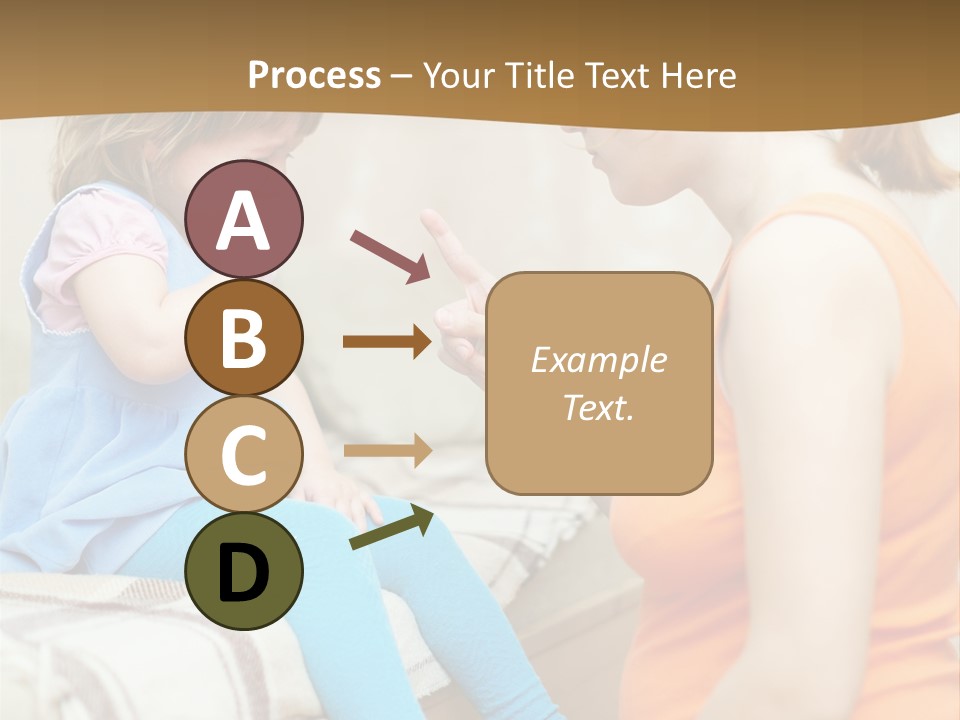 A Woman Sitting On A Bed Talking To A Little Girl PowerPoint Template