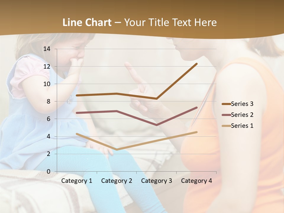 A Woman Sitting On A Bed Talking To A Little Girl PowerPoint Template