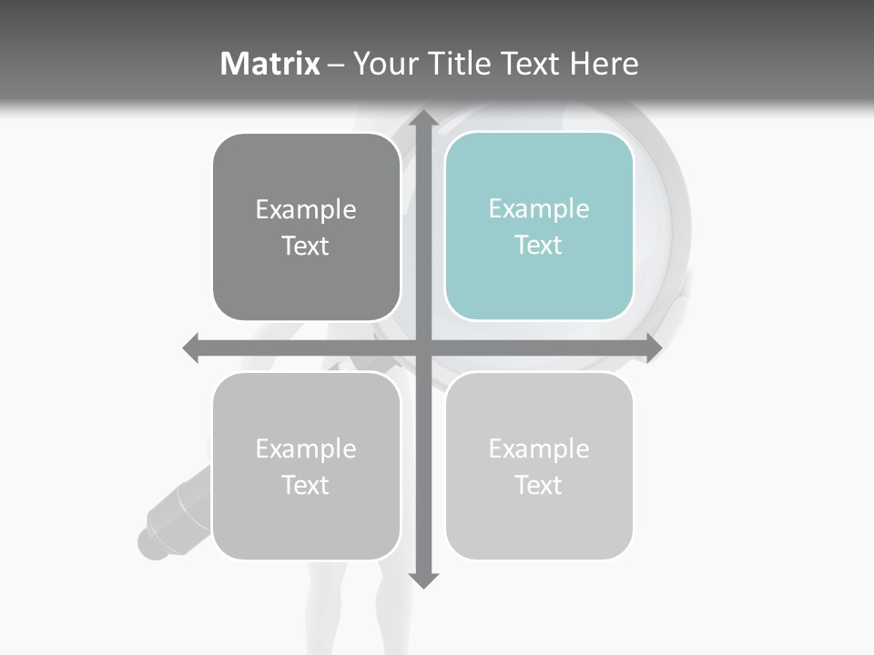 A Person Holding A Magnifying Glass Over His Head PowerPoint Template