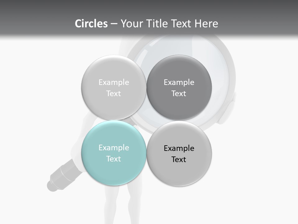 A Person Holding A Magnifying Glass Over His Head PowerPoint Template
