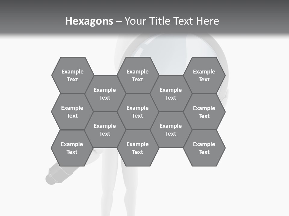 A Person Holding A Magnifying Glass Over His Head PowerPoint Template