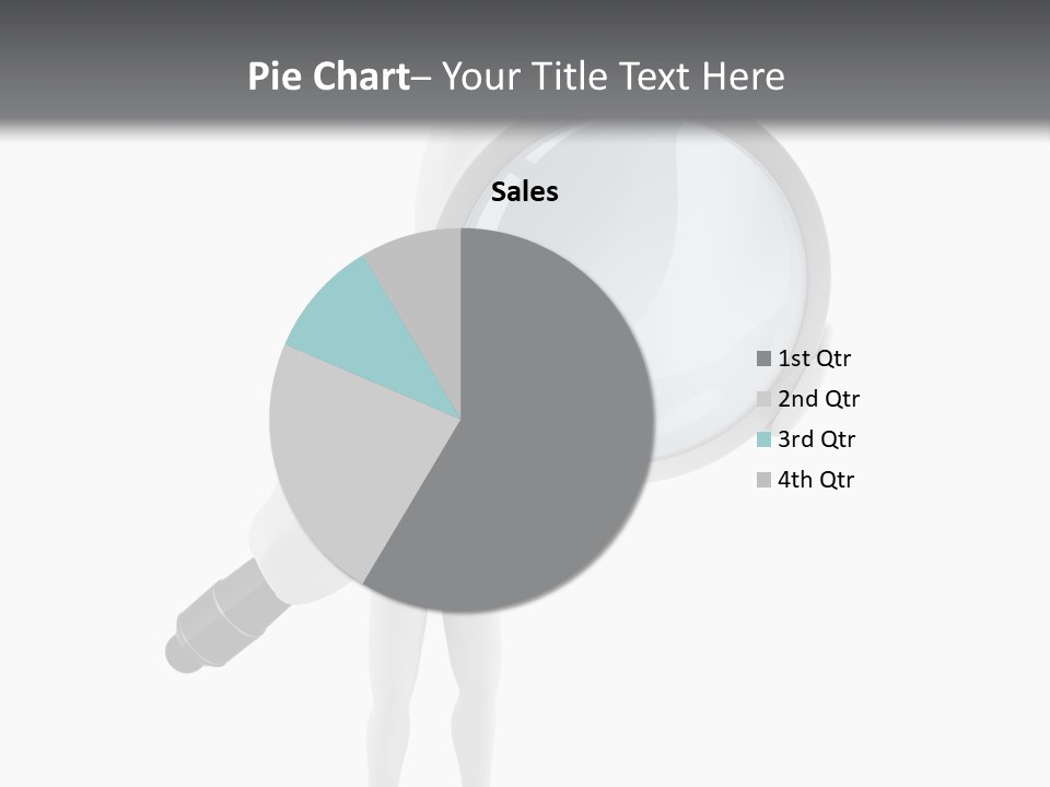 A Person Holding A Magnifying Glass Over His Head PowerPoint Template