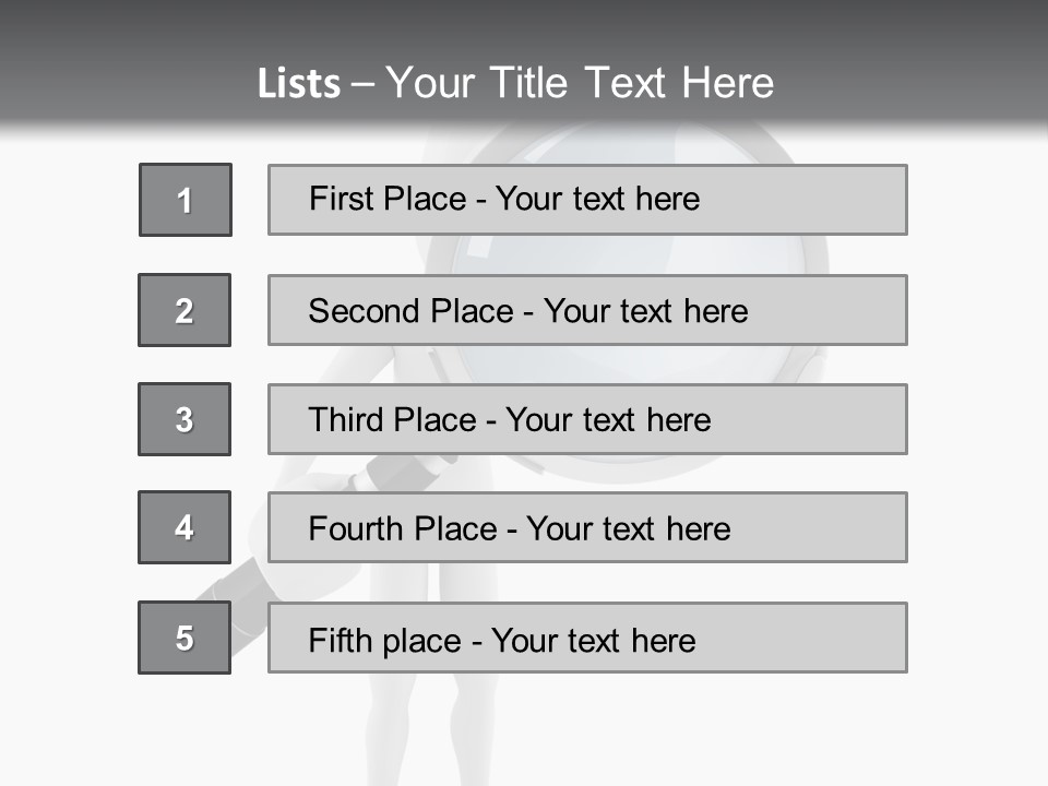 A Person Holding A Magnifying Glass Over His Head PowerPoint Template