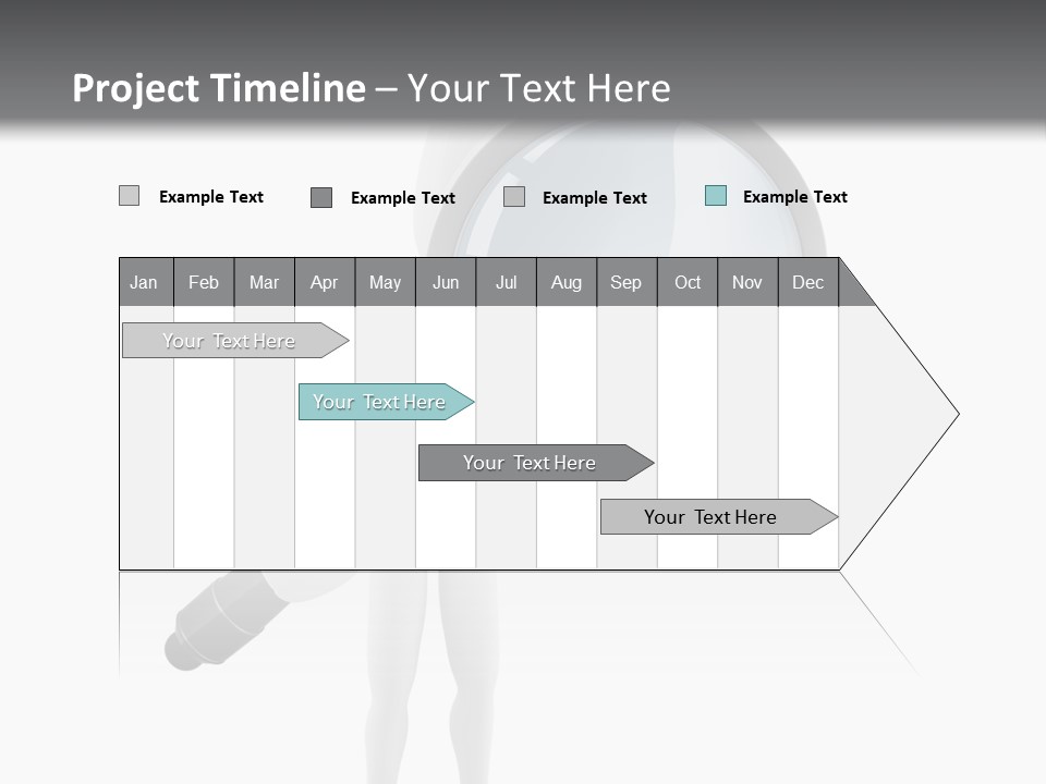 A Person Holding A Magnifying Glass Over His Head PowerPoint Template