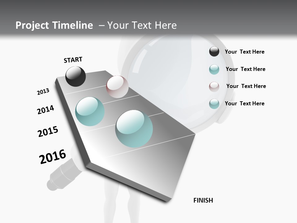 A Person Holding A Magnifying Glass Over His Head PowerPoint Template