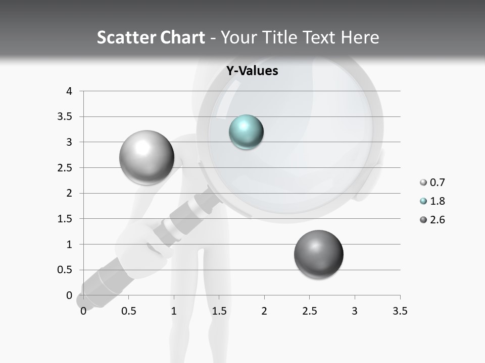 A Person Holding A Magnifying Glass Over His Head PowerPoint Template