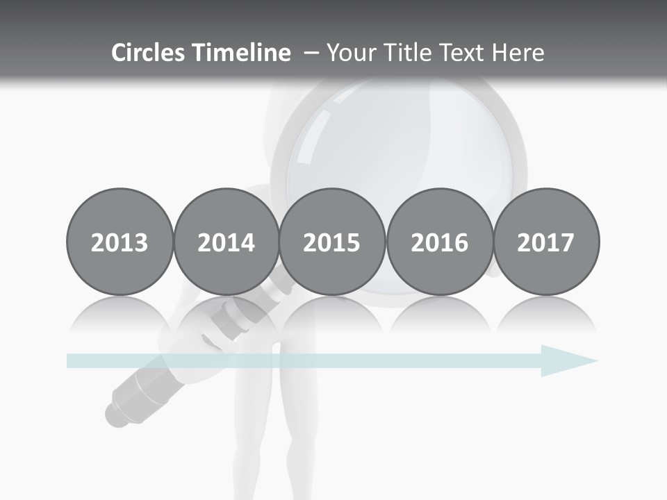 A Person Holding A Magnifying Glass Over His Head PowerPoint Template