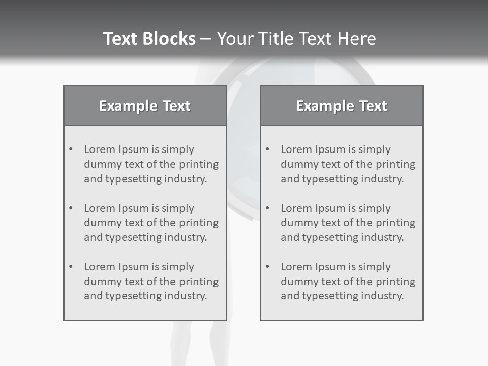 A Person Holding A Magnifying Glass Over His Head PowerPoint Template