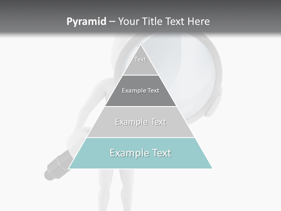 A Person Holding A Magnifying Glass Over His Head PowerPoint Template