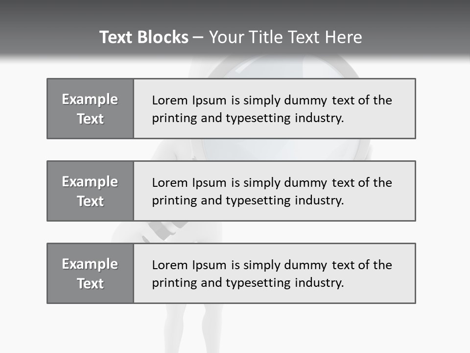 A Person Holding A Magnifying Glass Over His Head PowerPoint Template