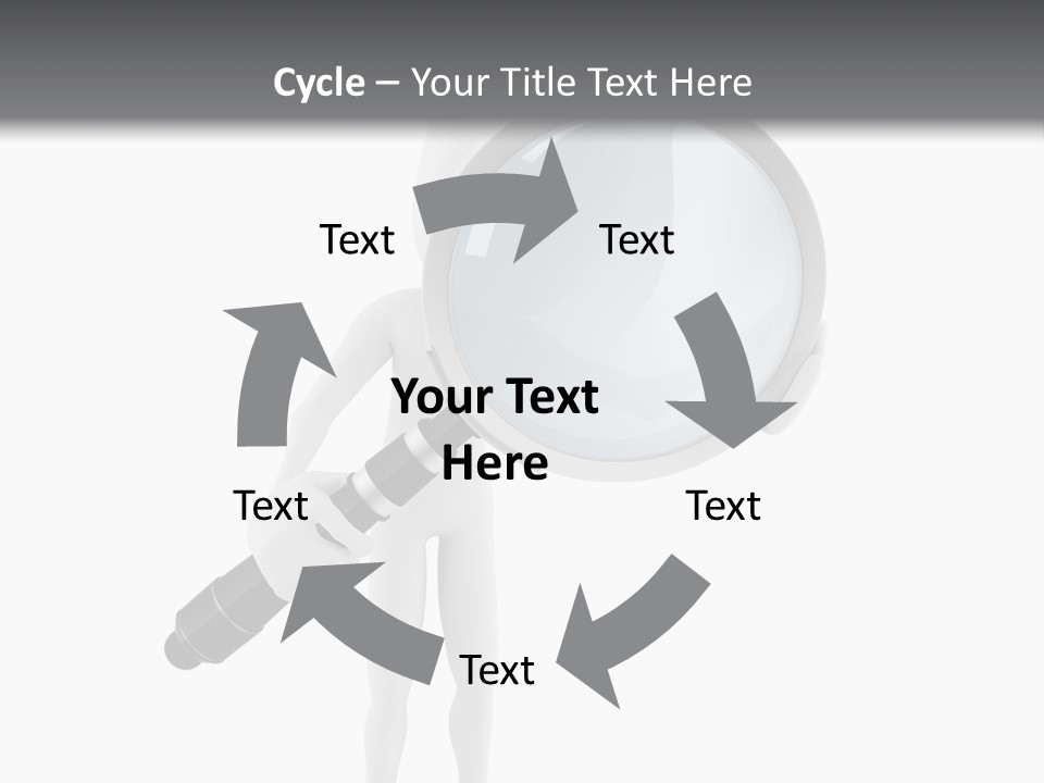 A Person Holding A Magnifying Glass Over His Head PowerPoint Template