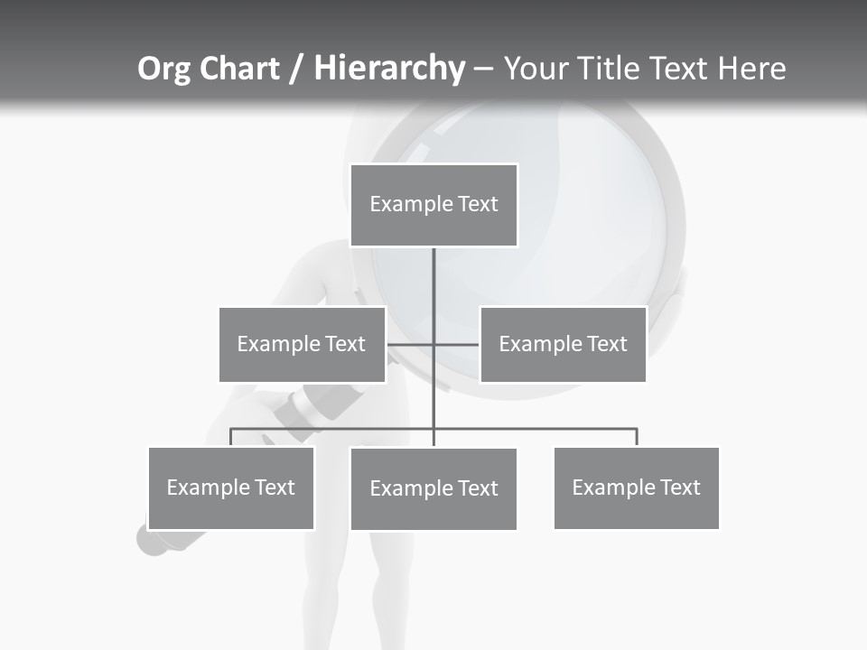 A Person Holding A Magnifying Glass Over His Head PowerPoint Template