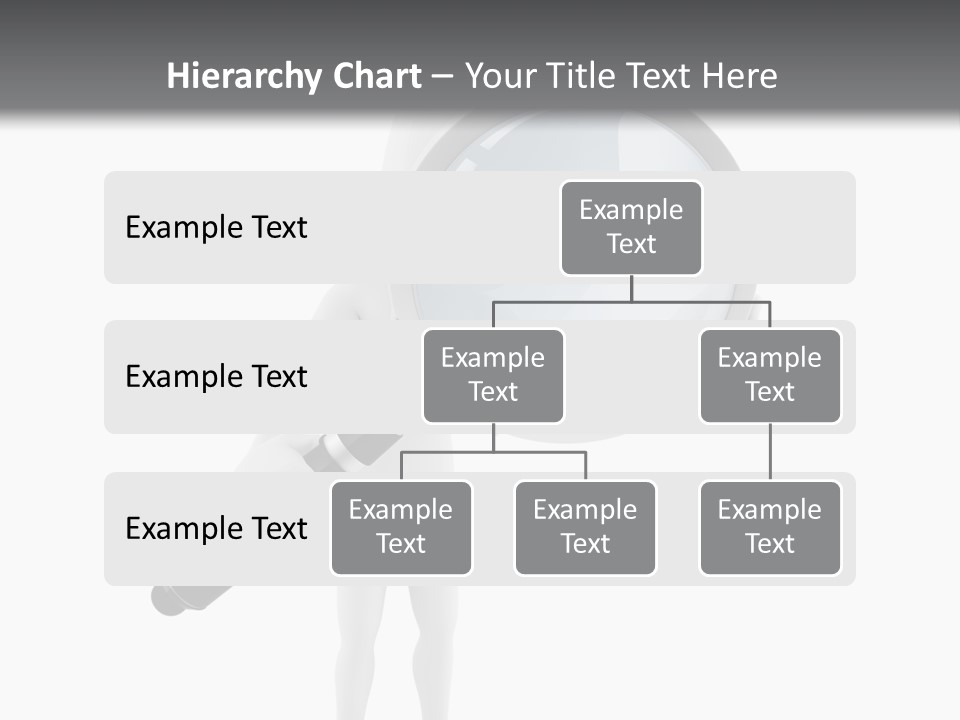 A Person Holding A Magnifying Glass Over His Head PowerPoint Template