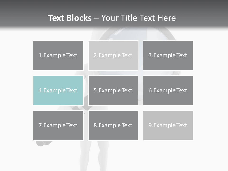 A Person Holding A Magnifying Glass Over His Head PowerPoint Template