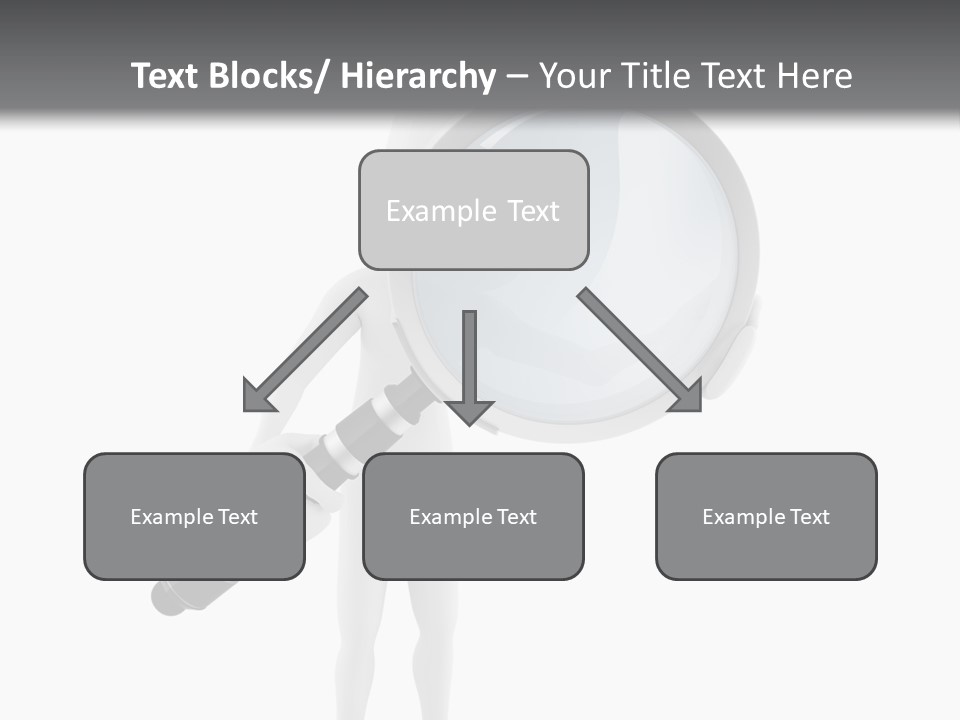 A Person Holding A Magnifying Glass Over His Head PowerPoint Template