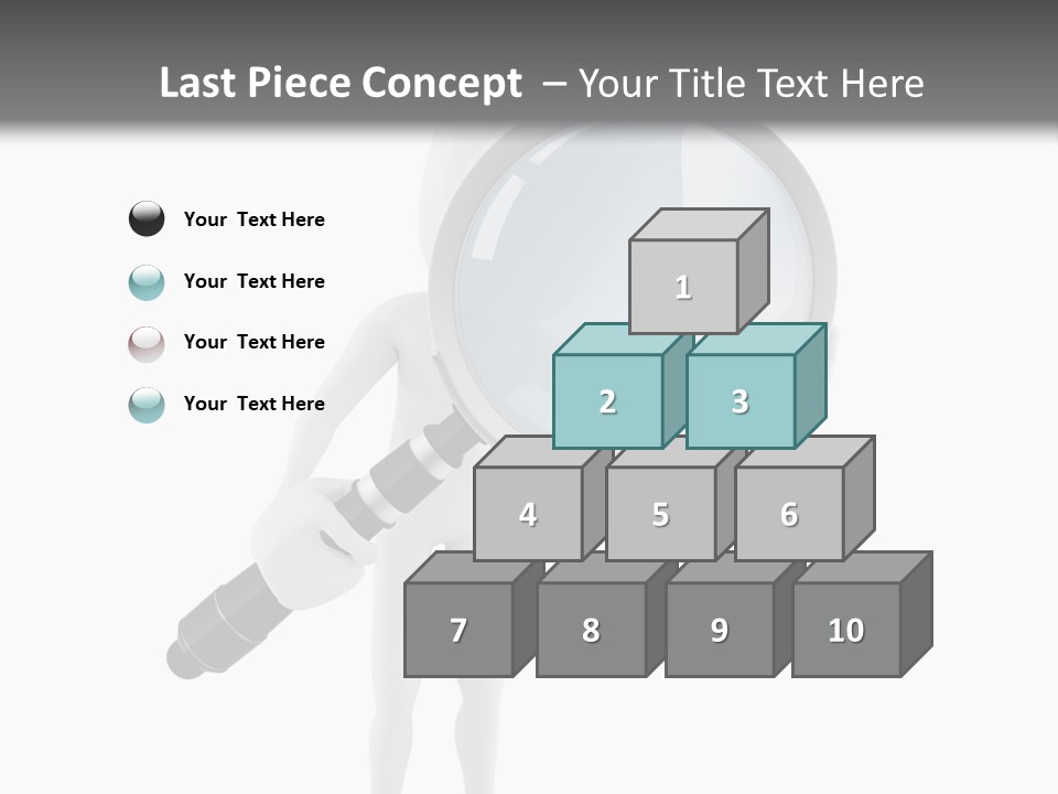 A Person Holding A Magnifying Glass Over His Head PowerPoint Template