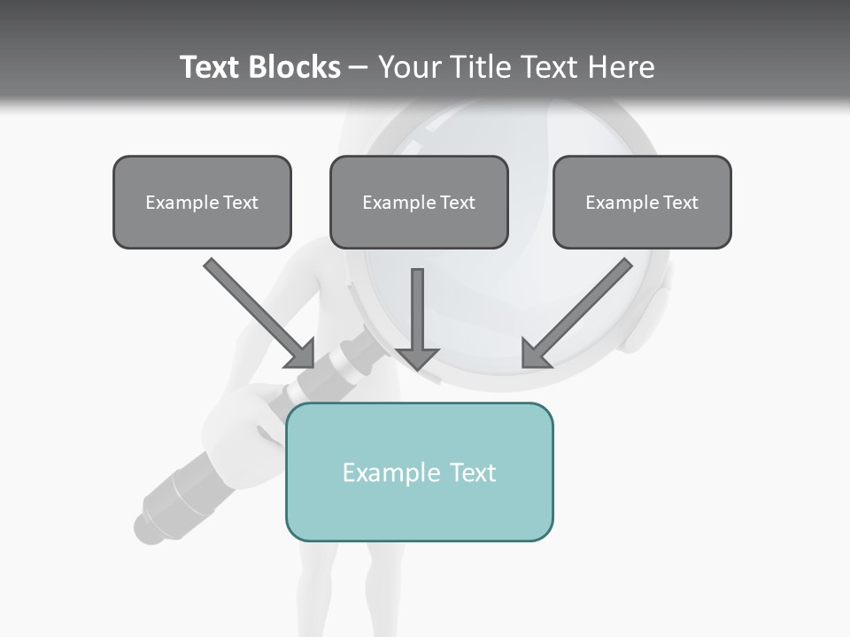 A Person Holding A Magnifying Glass Over His Head PowerPoint Template