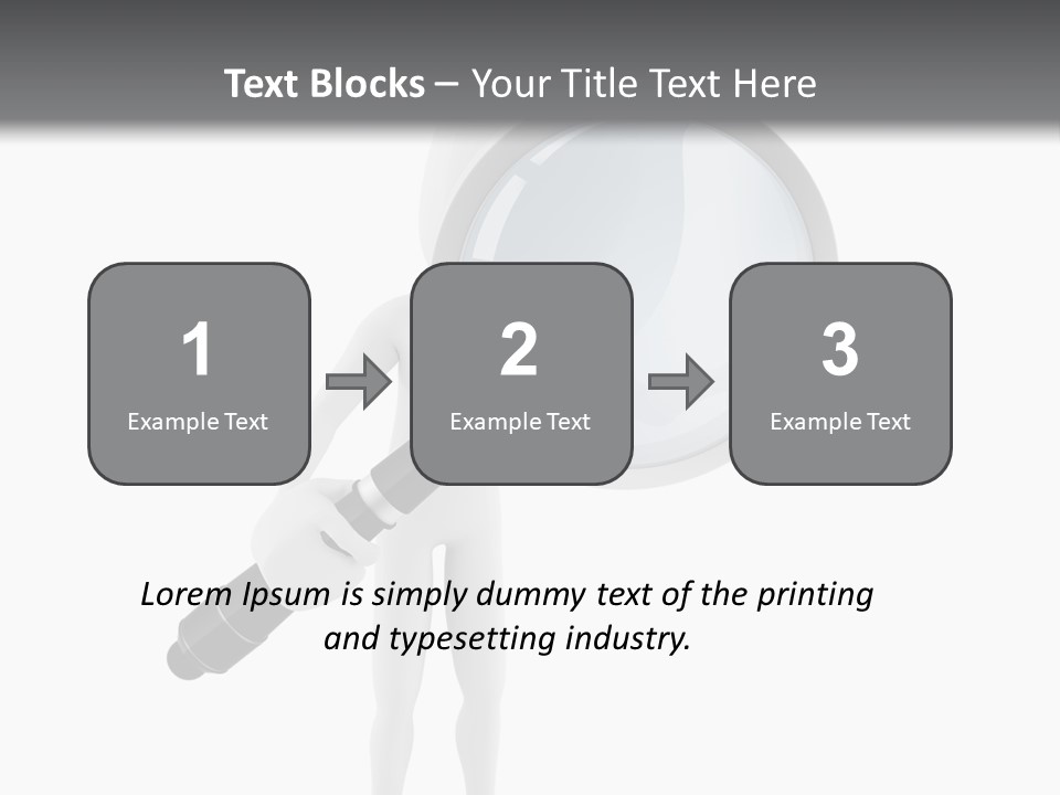 A Person Holding A Magnifying Glass Over His Head PowerPoint Template