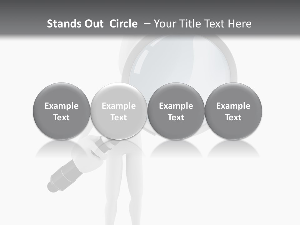 A Person Holding A Magnifying Glass Over His Head PowerPoint Template