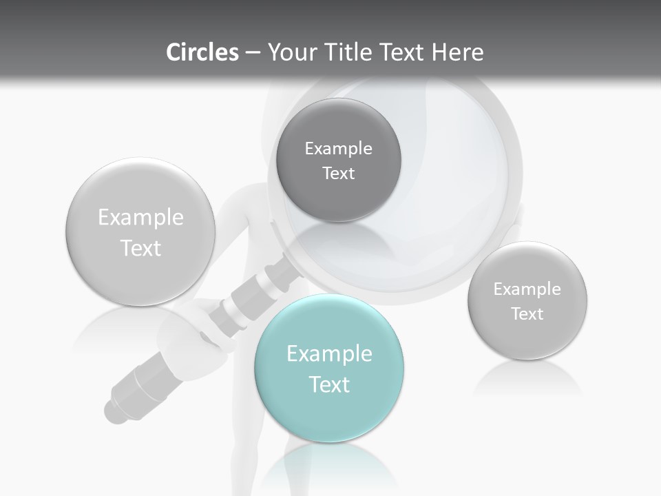 A Person Holding A Magnifying Glass Over His Head PowerPoint Template