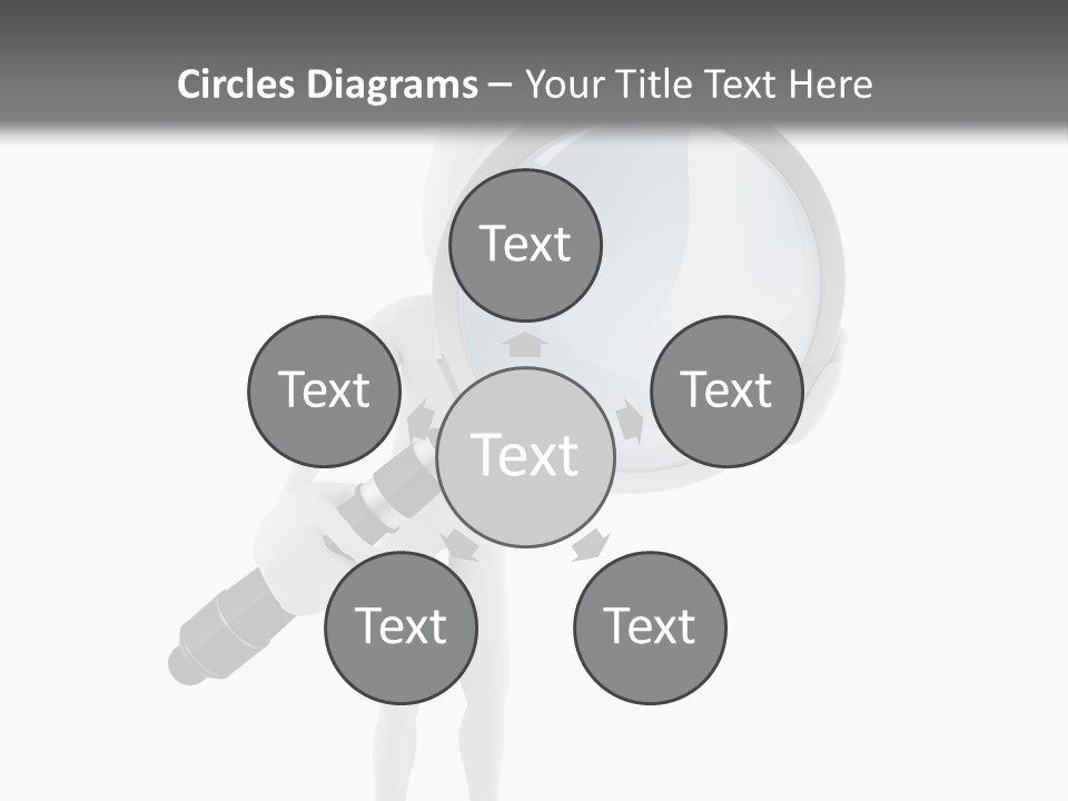 A Person Holding A Magnifying Glass Over His Head PowerPoint Template