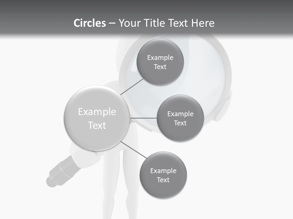 A Person Holding A Magnifying Glass Over His Head PowerPoint Template