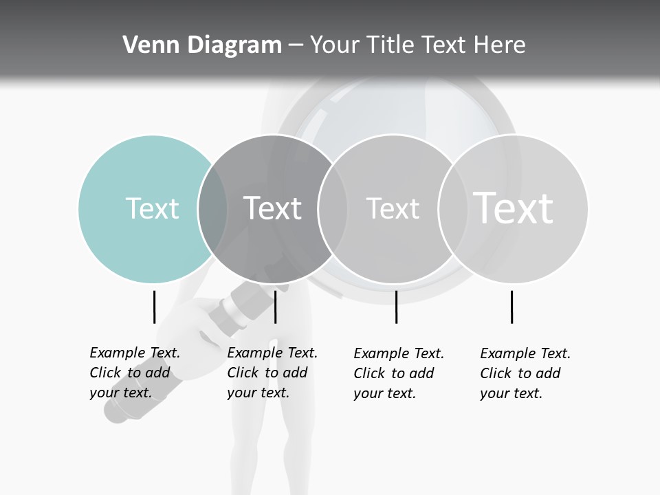 A Person Holding A Magnifying Glass Over His Head PowerPoint Template