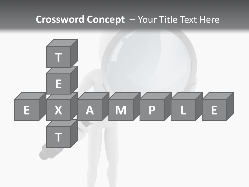 A Person Holding A Magnifying Glass Over His Head PowerPoint Template