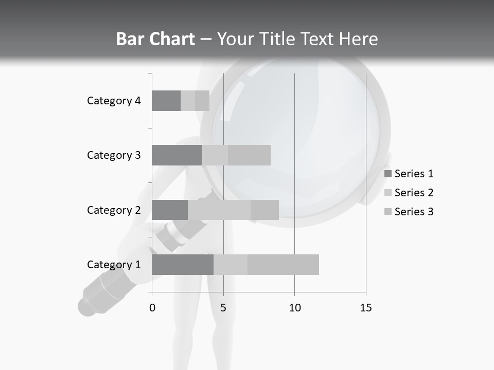 A Person Holding A Magnifying Glass Over His Head PowerPoint Template