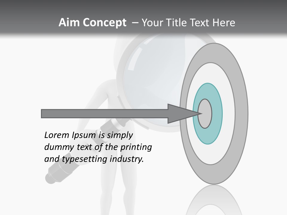 A Person Holding A Magnifying Glass Over His Head PowerPoint Template