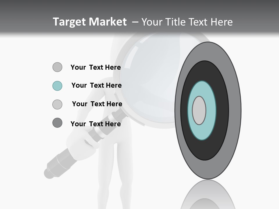 A Person Holding A Magnifying Glass Over His Head PowerPoint Template