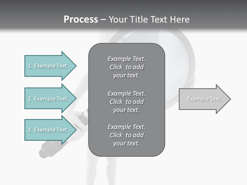 A Person Holding A Magnifying Glass Over His Head PowerPoint Template