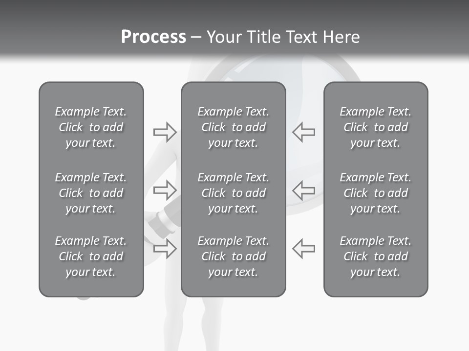 A Person Holding A Magnifying Glass Over His Head PowerPoint Template