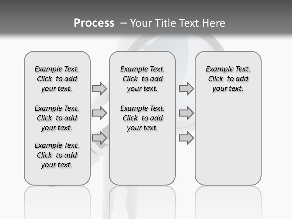 A Person Holding A Magnifying Glass Over His Head PowerPoint Template